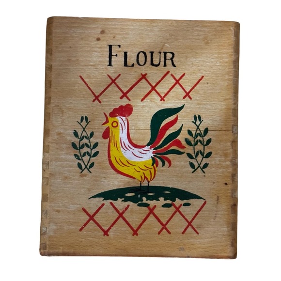 MCM Wooden Kitchen Canister Set Rooster Nesting Boxes Japan - Picture 8 of 12